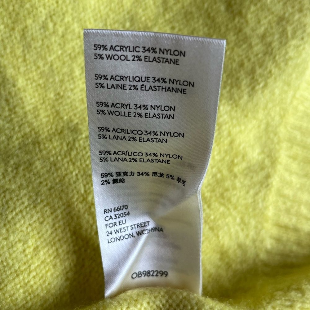 Free People Afterglow Mock Neck Lime Wool Blend Oversized XL Boho OB982299 Lime - Picture 4 of 9